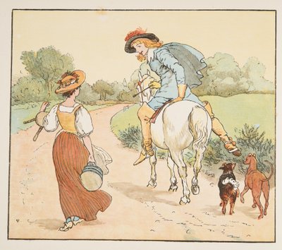 "Verrò con te, mia bella fanciulla?", da The Hey Diddle Diddle Picture Book, pub.1882 da Randolph Caldecott